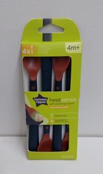 Tommee Tippee Heat Sense Weaning Spoons 4 Pack Baby Feeding Colour Changing 4m+