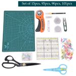 Rotary Cutter Set Quilting Kit 45mm Fabric Cutters Set A4 Cutting Mat Crafts DIY