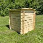 Wooden Beehive Slatted Garden Composter Wood Compost Bin (74cm x 80cm)