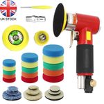 Mini Air Sander Polisher Kit Dual Action 1" 2" 3" Random Orbital For Auto Body