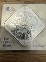 Queen’s Beasts COMPLETER Coin 1 oz Silver .9999 Royal Mint sealed Capsule 