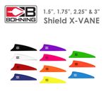 BOHNING X-VANES Shield Fletchings (1.5", 1.75" & 2.25",3" and 3.5" (PACK OF 12)