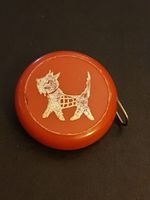 Vintage Deans Retractable tape measure 40” Bakelite Style Plastic Scottie Dog