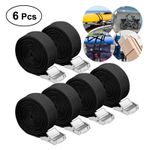 6 x Heavy Duty Ratchet Tie Down Straps Car Roof Rack Belts Quick Release 2.5M