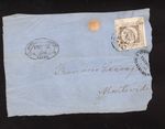 URUGUAY, SALTO CANCEL, FRONT COVER, 1863, GOOD CANCEL, VF