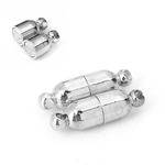 Magnetic Clasps 10pcs Antique Silver Tone Findings - 17mm x 5mm Jewellery Crafts