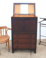 A 1930s Herbert Gibbs Art Deco Oak Tallboy With Hidden Vanity Section
