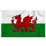 Giant Welsh Flag 5X3FT Wales Dragon CYMRU Rugby Football Sports Game Fan Support