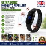Ultrasonic Anti Mosquito Insect Pest Bug Repellent Repeller Bracelet Watch Wrist