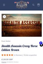  Stealth Assassin Crazy Horse Brown. Card to Wallet. Used condition.