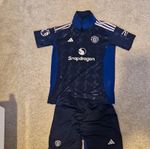 Adidas Manchester United Away Full Kit Blue Kids 28 Ronaldo 7 Short Sleeve