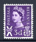 1968 Scotland 3d Deep Lilac 2 Bands  XS3 = SGS1p Good Used
