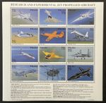 PALAU JET PROPELLED AIRCRAFT STAMPS SHEET 1995 MNH AIRPLANE DOUGLAS X3 STILETTO