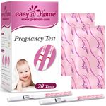 Easy@Home 20 Pregnancy Test Strips for Early Detection, Premom App Support