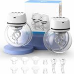 Breast Pump Portable Wireless Wearable Rechargeable Hands Free Breast Pump 2pack