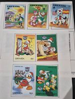 Grenada Disney Stamp Lot 1984 Los Angeles Olympics & Donald Duck Christmas