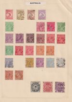 Australia Stamps on a Page - Used