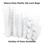 Heavy duty LDPE self sealable zip grip lock bags, clear, 100 /1000 pack