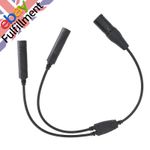 New 35cm Aviation Headset GA Dual Plugs to for Airbus 5 Pin XLR Headset Adapter