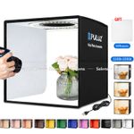 LED Photo Box Studio Lighting Box Cube Portable Photography Backdrop 12 Colors