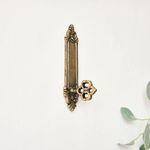 Antique Brass Gold Door Key Wall Hook
