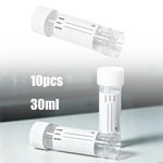 30ml Urine Specimen Pots 10-30 Pack with Screw Caps Clear Sample Bottles