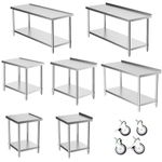 Stainless Steel Catering Work Top Table Work Bench Food Prep Kitchen Shelf