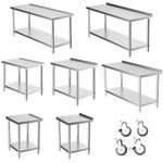 Stainless Steel Catering Work Top Table Work Bench Food Prep Kitchen Shelf