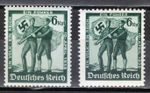 Germany 1938 MNH Mi 662-663 Sc 484-485 Austrian & German Carrying Nazi Flag **