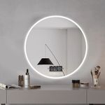 LED Bathroom Mirror Round Bluetooth Illuminated Demister 3 Lights Motion Sensor