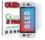 For Nintendo Switch OLED 2021 Genuine Tempered Glass Screen Protector 2 PACK UK