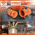 Dust Extractor Fan 300mm 10m Ducting Portable Workshop Fume Blower Ventilation