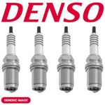 Denso 4x Spark Plugs Ignition Fits Audi Mazda Mitsubishi Seat Skoda VW PKJ20CR8