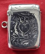 Solid Silver Vesta Case Lewis Hart Birmingham 1908 40mm