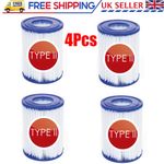 4X Pool Filter Cartridge SIZE II for Bestway 58094 Swimming Pool PUMP TYPE 2