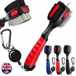 2 Sided Golf Club Brush Cleaner Retractable Groove Cleaning Tool Spike Golf Ball