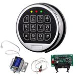 Gun Safe Lock Replacement with Solenoid Lock High Security Chrome Digital Keypad