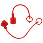 PVC Hydraulic Coupler Dust Covers Red Protective Caps for Quick Connectors