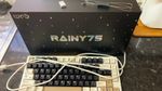 Rainy 75 Keyboard White + Wireless Dongle REPLACED CAPS LOCK KEY REAS DESC.