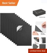 10PCS Self Adhesive Foam Sheets, Black 9x12 Inch 2mm Sticky Eva Foam Paper fo...