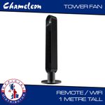 100cm Tower Fan Electric AIR COOLING  Free Standing DIGITAL OSC REMOTE WIFI
