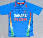 Nike India Cricket Shirt Large  2011 Dri-FIT Sahara Jersey Blue, Rare Retro 