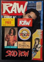 Raw Magazine Issue No. 43 Apr 18-May 1 1990 + Stickers - Guns N' Roses, Bowie