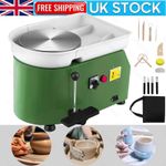 Pottery Wheel 350W Green Brushless Motor 25cm Turntable Foot Pedal + Tools Set
