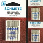 Schmetz Leather Sewing Machine Needles  Choose Size 80/12 to 120/19 (Heavy Duty)