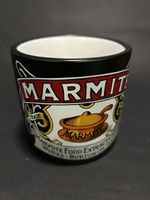 Collectable Marmite Ceramic Storage Jar Container Black No lid 