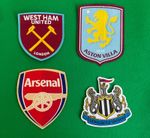 Football Woven Upcycled Sew/Iron On Patches