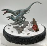 Jurassic World Blue & Beta Figure with COA and original boxes