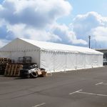 6x14m Commercial DIY Marquee 500gsm PVC (Plain Side Walls)