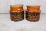 Hornsea Heirloom Brown Tea and Coffee Jar/ Canister With Lid RETRO VINTAGE 4.5"